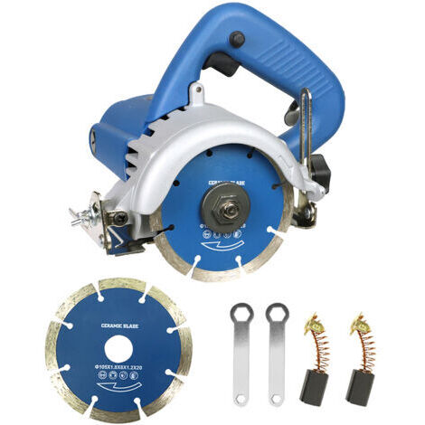 RHG Scie à béton électrique 1200WLame 110 mm pour coupe préciseVitesse 12000 tr/minCapacité de coupe 33 mm à 90°