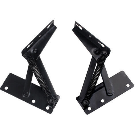 RHG Support de levage pliable à 80 degrés ,1 paire de charnières à ressort robustes largement utilisées dans les meubles pliants, les bancs, les coffres à jouets, les charnières de support de rangemen