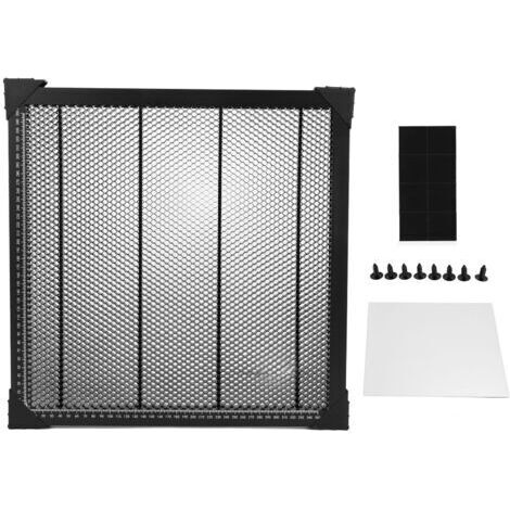 RHG Table Travail en Nid d'abeille, Lit Laser pour Machine Découpe avec Plaque en Aluminium, Aiguilles Et Matériaux Gravure (400 ​​x 400 Mm)