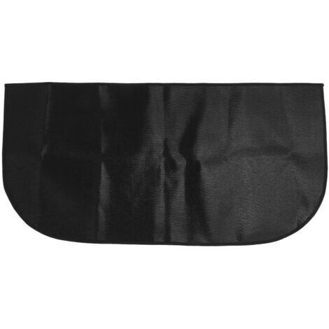 RHG Tapis de cheminée ignifugé, résistant au feu, pour poêle à bois et cheminée d'intérieur/extérieur. Ce tapis fin protège les sols et tapis des étincelles et des braises. Noir.