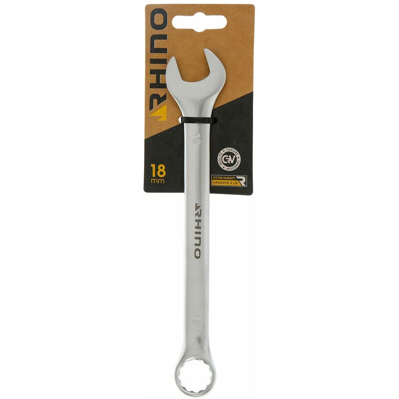 Image of Chiave combinata 18 mm, chiave di serraggio, chiave ad anello e chiave a forchetta combinata, diametro 18 mm, alta qualità, realizzata in acciaio