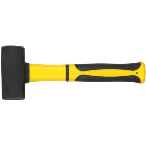 Rhino 18212 - Mazzuola da 1 kg con manico infrangibile (trimateriale), peso 1 kg, alta qualità, strumento per colpire o percussione utilizzato dai muratori