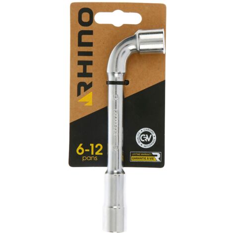 Rhino - Chiavi tubolari e a Tubo, Chiave per Tubo da 12 mm - Diametro 12 mm - Impronta 6/12 Esagonale - Realizzato in Acciaio (Cromo Vanadium) - Garanzia a Vita - Diverse Misure Disponibili