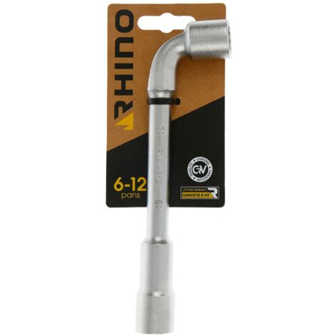 Rhino - Chiavi tubolari e a tubo, chiave per tubo da 15 mm - Diametro 15 mm - Impronta 6/12 esagonale - Realizzato in acciaio (cromo vanadium) - Garanzia a vita - Diverse misure disponibili
