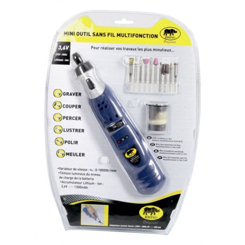 Mini outil ss fil 3,6V li-ion Rhino 3219515003568