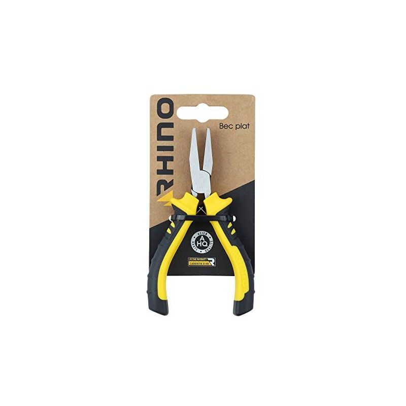 Rhino - Mini Pince À Bec Plat 125 Mm Universelle - Acier Haute Qualité - Long. 125 Mm - Manche Ergonomique - Adapté À Tous Types