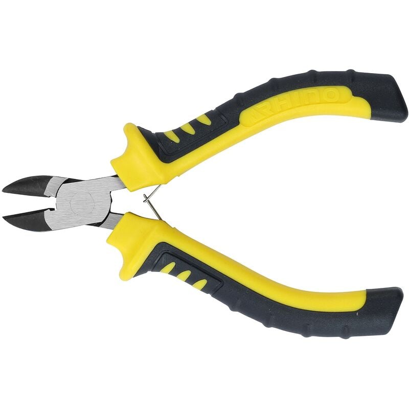 Rhino - mini pince coupante diagonale, mini pince coupante de côté 110 mm universelle - fabriqué en acier haute qualité - longue