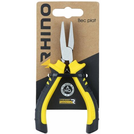 RHINO - MINI PINZA UNIVERSALE A BECCHI PIATTI 125 MM - ACCIAIO DI ALTA QUALITÀ - LUNG. 125 MM - MANICO ERGONOMICO - ADATTO A TUT