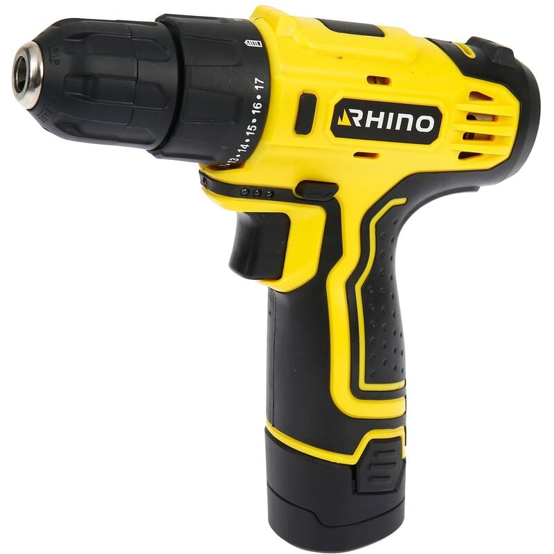 Perceuse-visseuse, visseuse dévisseuse sans fil 12V 1.3AH charge rapide en 1H batterie lithium-ion livrée avec m - Rhino