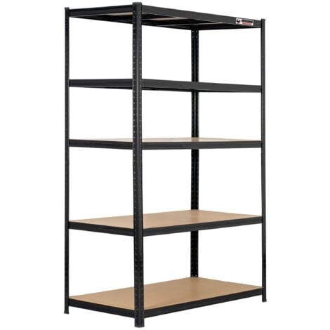 Rhino Racking 5-Tier Garage Shelving Unit 180x120x60cm Black 200kg per tier