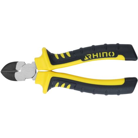 RHINO - Tronchese diagonale, tronchesino laterale 160 mm, universale, realizzato in acciaio di alta qualità, lunghezza 160 mm, manico in 2 materiali, disponibile in diverse misure