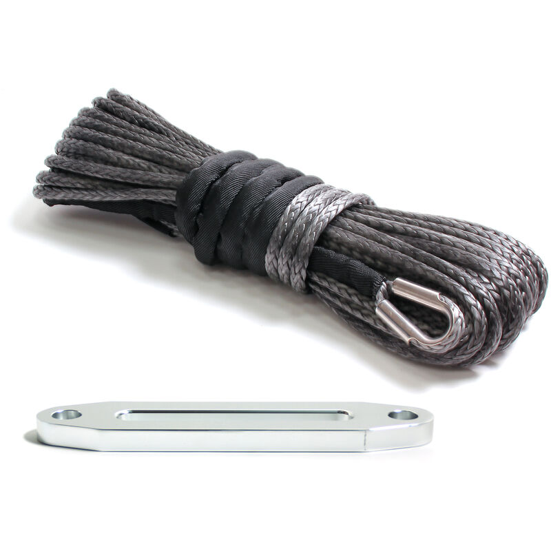 Rhino Winch - Synthetic Dyneema Rope - Stronger Than Steel Cable - 27.5m Long/11.5mm Thick
