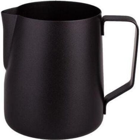 Rhinowares Jarra para Leche Negra 600 ml Acero Inoxidable