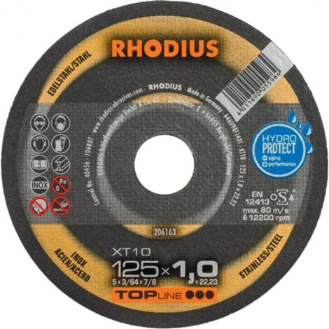 RHOD XT 10 125x1,0x22,23 XT Trennscheibe Top gold lange Standzeit
