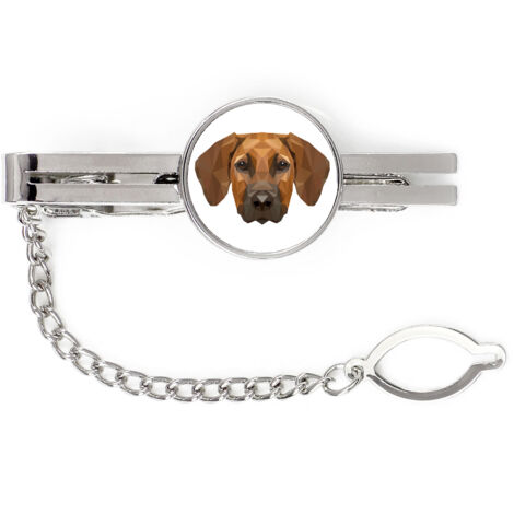 Rhodesian Ridgeback, Afrikanischer Löwenhund - geometrische Krawattenklammer mit Foto und Aufschrift Art-Dog