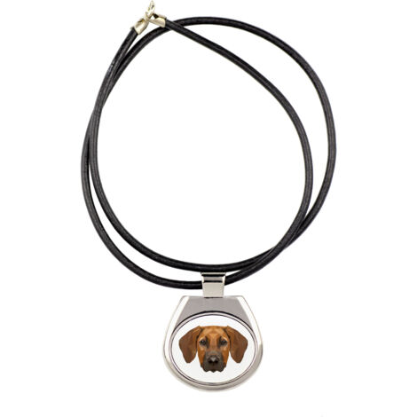Rhodesian Ridgeback, cane leone africano - collana con foto e iscrizione geometrica di Art-Dog