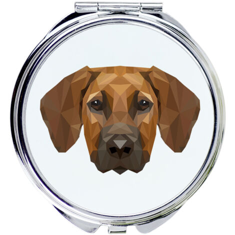 Rhodesian Ridgeback, cane leone africano - specchio con foto e iscrizione geometrica di Art-Dog