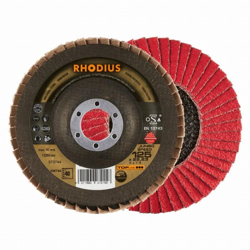 Inox Jumbo Speed dischi lamellari - ø 125X22.23 - GR.60 - 208747 - Rhodius