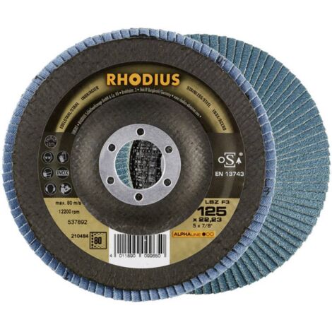 Rhodius 210484 LSZ F3 Disque segmenté Diamètre 125 mm Ø de perçage 22.23 mm acier inoxydable 1 pc(s)