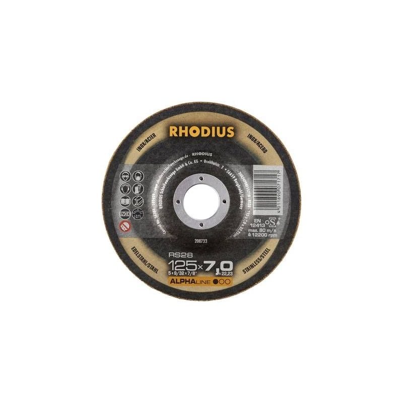 Disque à ébarber à moyeu déporté Rhodius RS28 210752 125 mm 22.23 mm 1 pc(s)