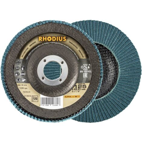 Rhodius 211518 LSZ F3 Disque segmenté Grain 120 acier inoxydable, acier 10 pc(s)