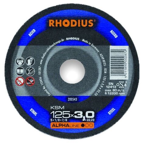 Rhodius Freihandtrennscheibe KSMK Stahl Ø 180 mm Bohrung 22,23 mm 10 Stück für Winkelschleifer