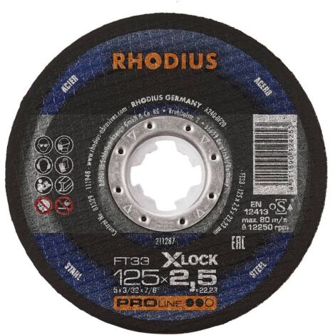 Rhodius FT33 X-LOCK 211287 Jeu de disque à tronçonner 25 pc(s) acier