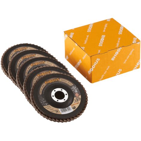 RHODIUS JUMBO SPEED, 5 Stück, 125 mm, Korn 40, Fächerschleifscheibe