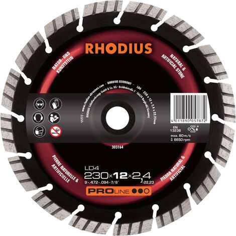 RHODIUS LD4, 1 Stück, 180 x 12,0 x 2,4 mm, Diamanttrennscheibe