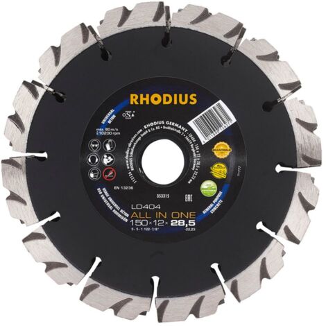 RHODIUS LD404 ALL IN ONE, 1 Stück, 150 x 12,0 x 28,5 mm, Diamantfrässcheibe