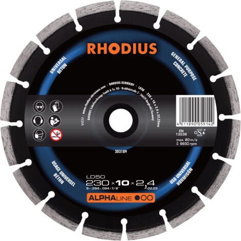 RHODIUS LD50, 1 Stück, 125 x 10,0 x 2,2 mm, Diamanttrennscheibe