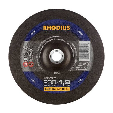RHODIUS RHODIUS 208703 DISQUE À TRONÇONNER À MOYEU DÉPORTÉ 230 MM 1 PC(S) ACIER