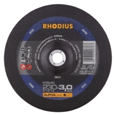 Rhodius Rhodius Trennscheibe für Metall, RHODIUS, Ø 230 mm, Stärke 3,0 mm, gekröpft