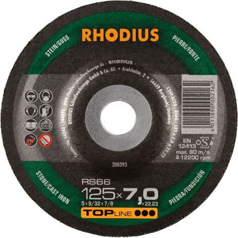 RHODIUS RS66, 10 Stück, 230 x 7,0 mm, Schruppscheibe