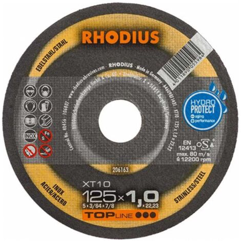 RHODIUS XT10, 50 Stück, 115 x 1,0 mm, Trennscheibe