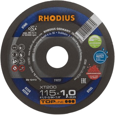 RHODIUS XT200, 25 Stück, 115 x 1,0 mm, Trennscheibe