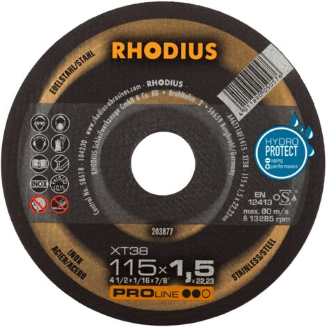 RHODIUS XT38, 10 Stück, 115 x 1,5 mm, Trennscheibe
