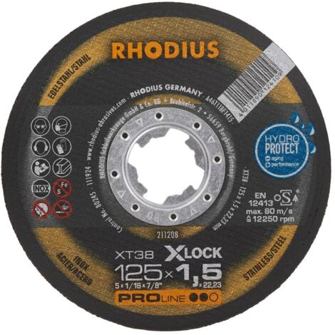 Rhodius XT38 X-LOCK 211207 Disque à tronçonner 25 pc(s) acier inoxydable, acier