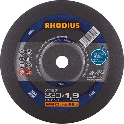 RHODIUS XT67, 25 Stück, 230 x 1,9 mm, Trennscheibe