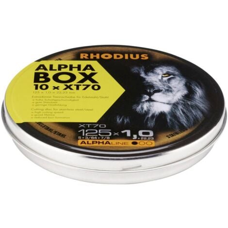 RHODIUS XT70 BOX 208226 Disque à tronçonner 125 mm 10 pc(s) acier inoxydable, acier