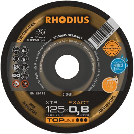 RHODIUS XT8 EXACT, 50 Stück, 125 x 0,8 mm, Trennscheibe
