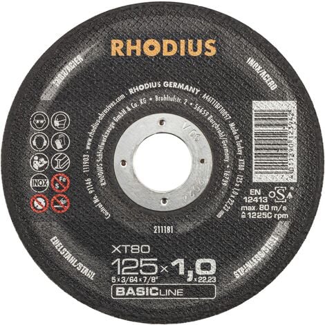 RHODIUS ABRASIVES 125 x 1,0 mm, Trennscheibe