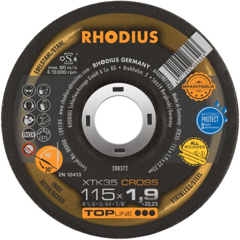 RHODIUS XTK35 CROSS, 25 Stück, 115 x 1,9 mm, Trennscheibe