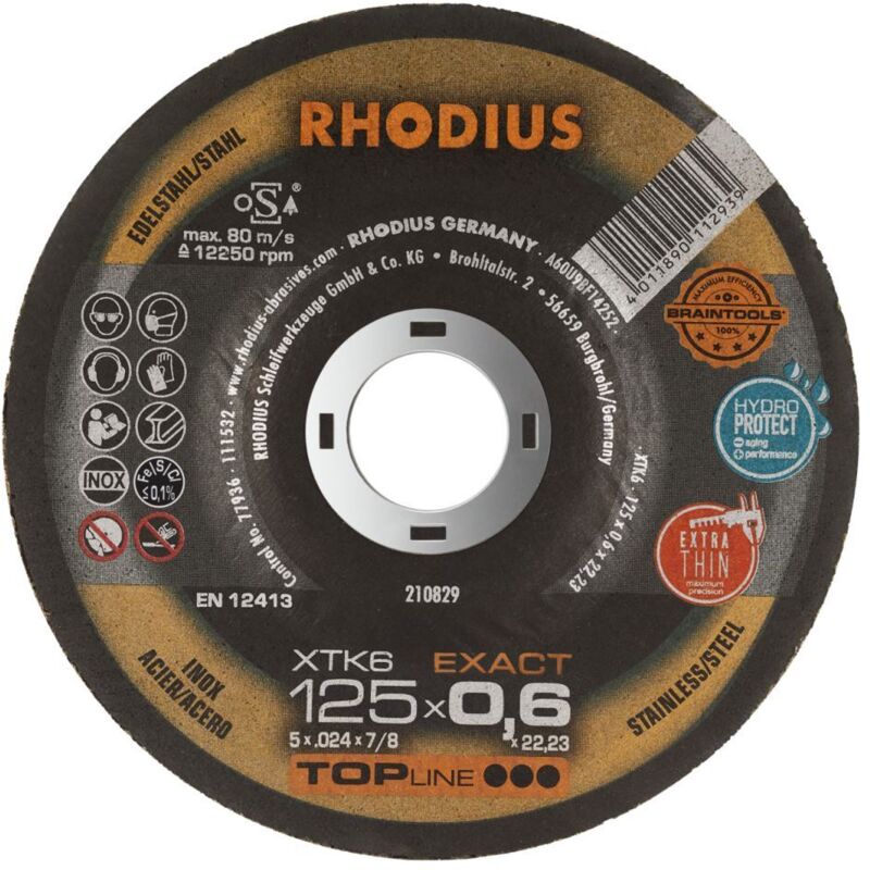 Rhodius - Disco segmentado Diámetro 125 mm Taladrado ø 22,23 mm Metales no férricos lga alu 210476