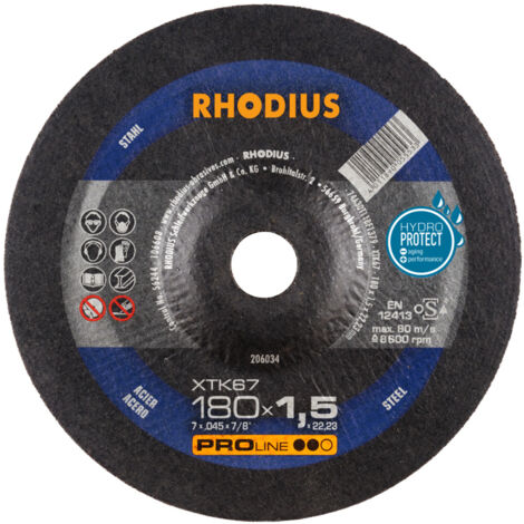 RHODIUS XTK67, 25 Stück, 180 x 1,5 mm, Trennscheibe