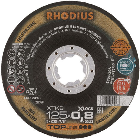 RHODIUS XTK8 EXACT X-LOCK, 25 Stück, 115 x 0,8 mm, X-LOCK Trennscheibe