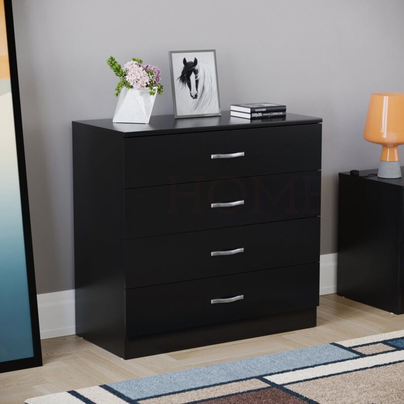 Riano 4 Drawer Chest Black