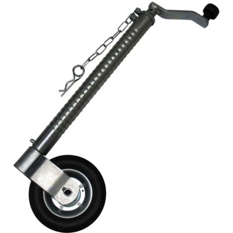 Ribbed Caravan Jockey Wheel 48MM (Solid Rubber Heavy Duty Caravan Guide)