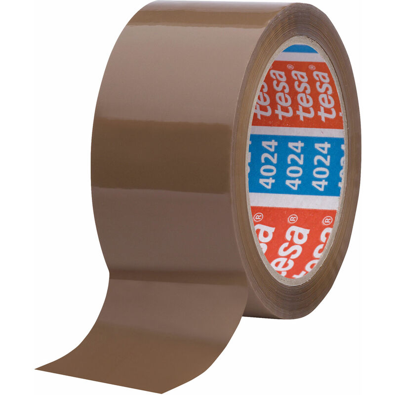 tesa 04024 Universal Carton Sealing Tape Low Noise - Hi Tack - 50mm x 66m Havana