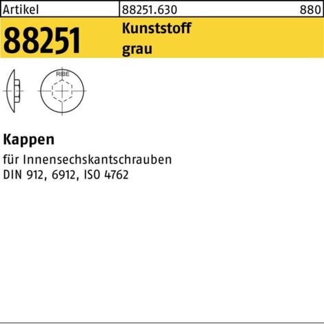 RIBE-Käppi 14 M 16, M 18 Kunstoff grau Kunststoff S 200 Stk